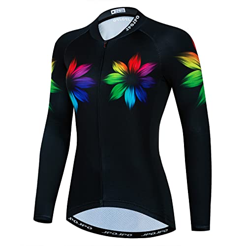 Frauen Radsport Jersey Pro Team Langarm Lady Bike Shirt Tops UPF 50+ Sonnenschutz von HimyBB