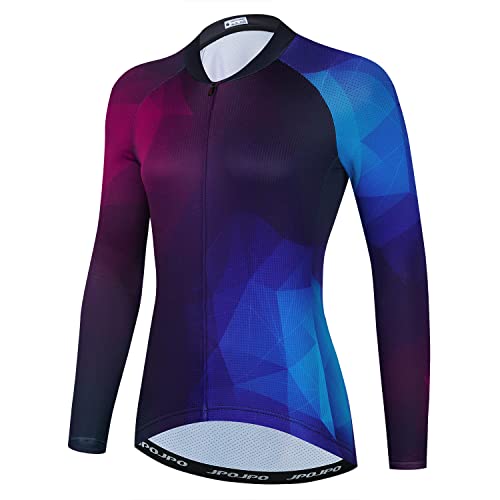 Frauen Radsport Jersey Pro Team Langarm Lady Bike Shirt Tops UPF 50+ Sonnenschutz von HimyBB