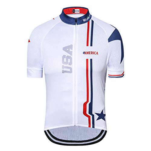 Herren Fahrradbekleidung Pro Team Kurzarm Radtrikot Sportbekleidung Classic, Usa1, Groß von HimyBB