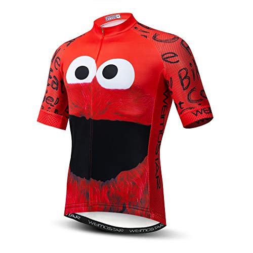 Herren Radtrikot Fahrradtrikot Tops Kurzarm Kleidung, Rote Augen, Klein von HimyBB