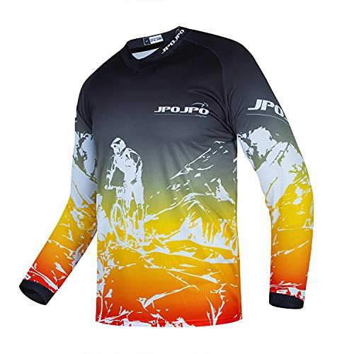 Kinder Radtrikot Downhill Shirts Jahre Mädchen Jungen Fahrrad MTB Kinderkleidung Langarm Powersports Fahrrad BMX Tops von HimyBB