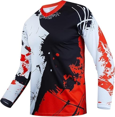Kinder Radtrikot Downhill Shirts Jahre Mädchen Jungen Fahrrad MTB Kinderkleidung Langarm Powersports Fahrrad BMX Tops von HimyBB