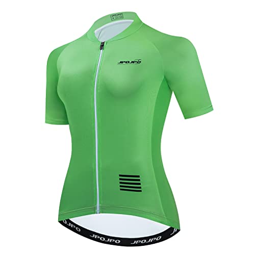 Radtrikot Frauen Bike Shirts Fahrrad Jacke Team Radfahren Strumpfhosen Kleidung, Grün , Klein von HimyBB