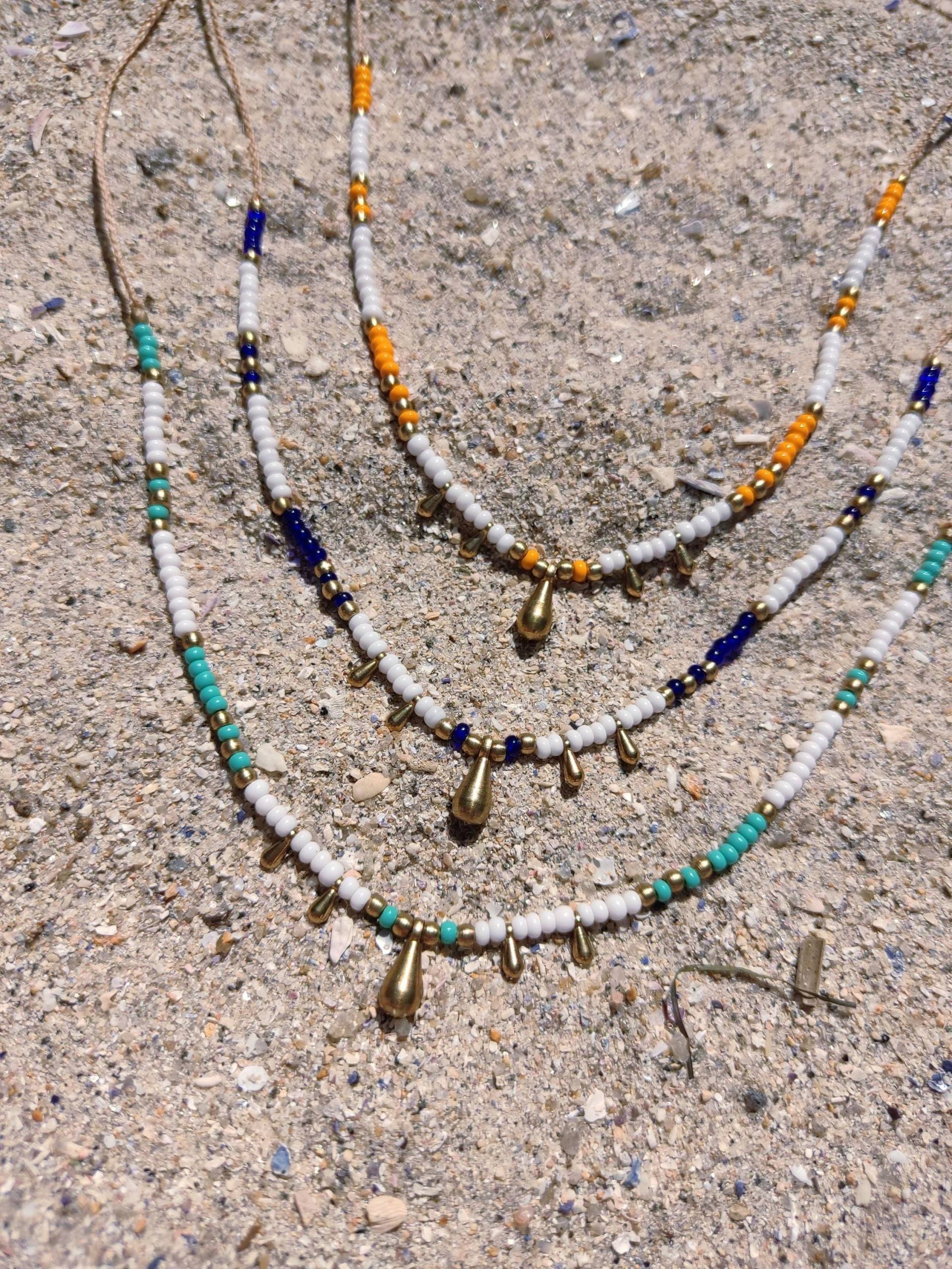 Rocailles Kette Bunt Gold Silber Rocailles Kette Bunt Gold Silber von HinaSun