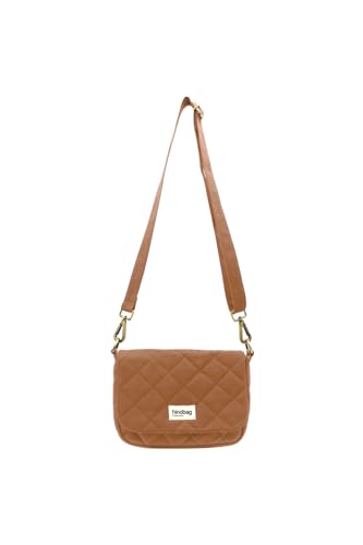 Hindbag – Kollektion Margault - Umhängetasche in gesteppter Optik - Bio-Baumwolle (Zimt) von Hindbag