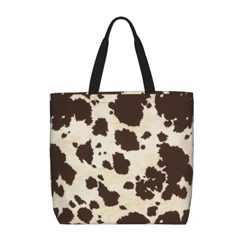 Braune Schultertasche aus Rindsleder, modisch, mit Reißverschluss, lässige Handtasche, Shopper für Arbeit, Reisen von Hingor