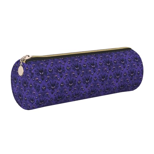 Federmäppchen mit Haunted Mansion-Druck, PU-Federmäppchen, tragbare Schreibwaren-Tasche, Kosmetik-Organizer-Tasche für Mann und Frau von Hingor