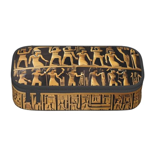 Hingor Federmäppchen mit Ägypten-Hieroglyphen-Druck, für Mädchen und Jungen, großes Fassungsvermögen, Federmäppchen mit 3 Fächern, Schreibwaren-Aufbewahrung, Organizer für Damen, Herren, Erwachsene Hingor Federmäppchen mit Ägypten-Hieroglyphen-Druck, für Mädchen und Jungen, großes Fassungsvermögen, Federmäppchen mit 3 Fächern, Schreibwaren-Aufbewahrung, Organizer für Damen, Herren, Erwachsene von Hingor