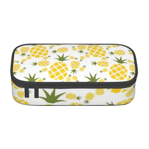 Hingor Federmäppchen mit Ananas-Motiv für Mädchen und Jungen, großes Fassungsvermögen, Federmäppchen mit 3 Fächern, Schreibwaren-Aufbewahrung, Organizer für Damen, Herren, Erwachsene, Schule, Büro Hingor Federmäppchen mit Ananas-Motiv für Mädchen und Jungen, großes Fassungsvermögen, Federmäppchen mit 3 Fächern, Schreibwaren-Aufbewahrung, Organizer für Damen, Herren, Erwachsene, Schule, Büro von Hingor