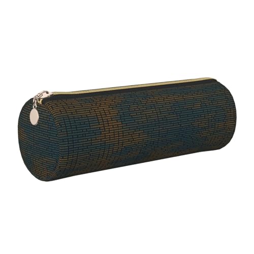 Hingor Federmäppchen mit Programmiercode 1, PU, tragbar, Schreibwaren-Tasche, Kosmetik-Organizer-Tasche für Damen und Herren von Hingor