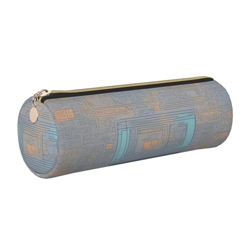 Hingor Federmäppchen mit Programmiercode-Druck, PU-Federmäppchen, tragbare Schreibwaren-Tasche, Kosmetik-Organizer-Tasche für Damen und Herren von Hingor