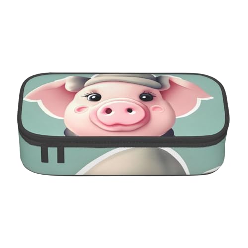 Hingor Federmäppchen mit niedlichem Schweine-Aufdruck für Mädchen und Jungen, großes Fassungsvermögen, Federmäppchen mit 3 Fächern, Schreibwaren-Aufbewahrung, Organizer für Damen, Herren, Erwachsene Hingor Federmäppchen mit niedlichem Schweine-Aufdruck für Mädchen und Jungen, großes Fassungsvermögen, Federmäppchen mit 3 Fächern, Schreibwaren-Aufbewahrung, Organizer für Damen, Herren, Erwachsene von Hingor