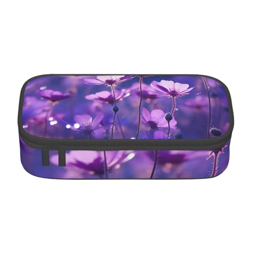 Hingor Federmäppchen mit violettem Aufdruck für Mädchen und Jungen, großes Fassungsvermögen, Federmäppchen mit 3 Fächern, Schreibwaren-Aufbewahrung, Organizer für Damen, Herren, Erwachsene, Schule Hingor Federmäppchen mit violettem Aufdruck für Mädchen und Jungen, großes Fassungsvermögen, Federmäppchen mit 3 Fächern, Schreibwaren-Aufbewahrung, Organizer für Damen, Herren, Erwachsene, Schule von Hingor