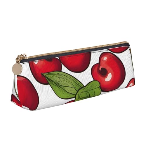 Hingor Lovely Sweet Red Cherry 3 Print Stylish and Practical Pencil Case Large Capacity Triangle Pencil Pouch with Zipper Hingor Lovely Sweet Red Cherry 3 Print Stylish and Practical Pencil Case Large Capacity Triangle Pencil Pouch with Zipper von Hingor