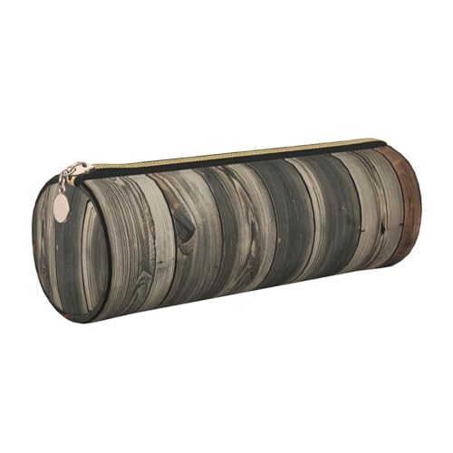 Hingor Planks Federmäppchen, verwitterter alter Look, PU-Federmäppchen, tragbare Schreibwaren-Tasche, Kosmetik-Organizer-Tasche für Mann und Frau von Hingor