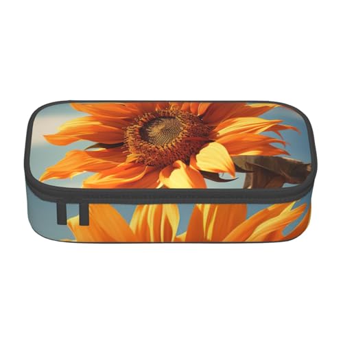 Hingor Schönes Federmäppchen mit Sonnenblumen-Druck für Mädchen und Jungen, großes Fassungsvermögen, Federmäppchen mit 3 Fächern, Schreibwaren-Aufbewahrung, Organizer für Damen, Herren, Erwachsene Hingor Schönes Federmäppchen mit Sonnenblumen-Druck für Mädchen und Jungen, großes Fassungsvermögen, Federmäppchen mit 3 Fächern, Schreibwaren-Aufbewahrung, Organizer für Damen, Herren, Erwachsene von Hingor