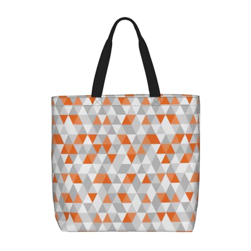 Schultertasche mit Dreiecksmuster, modisch, mit Reißverschluss, lässige Handtasche, Shopper für Arbeit, Reisen von Hingor