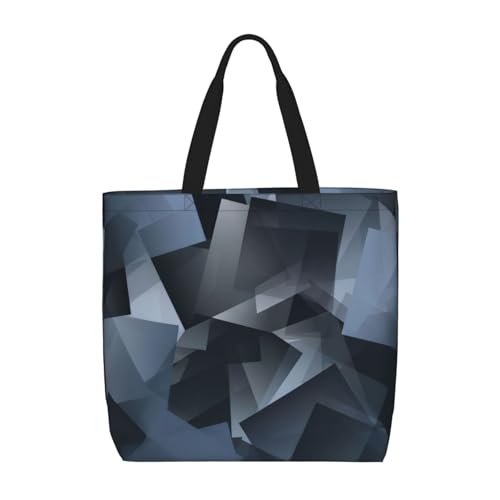 Schultertasche mit Reißverschluss, Motiv: grauer Mosaikdruck, lässige Handtasche, Shopper für Arbeit und Reisen Schultertasche mit Reißverschluss, Motiv: grauer Mosaikdruck, lässige Handtasche, Shopper für Arbeit und Reisen von Hingor