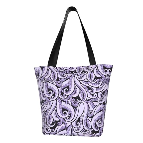 The Sea Witch Inspired Print Tote Bag For Women, Reusable Large Ladies Shoulder Bag Large Capacity Shopping Totes Fasion Handbag For Office, Shopping, Travel von Hingor