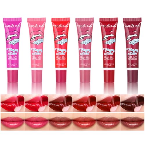 Hinourisha 6PCS peel off lip stain liner, lippentattoo zum abziehen, lippen tattoo, essence lip tint, lippenstift zum abziehen, Non-stick Cup Nude Long Lasting Hinourisha 6PCS peel off lip stain liner, lippentattoo zum abziehen, lippen tattoo, essence lip tint, lippenstift zum abziehen, Non-stick Cup Nude Long Lasting von Hinourisha