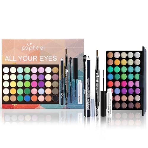 Hinourisha Make-up-Set Kosmetika für Augen Alles in Einem Schminkset für Augen - Starter-Kosmetik-Set, inklusive Augenpinsel, Lidschatten-Palette, Augenbrauenstift, Mascara, Eyeliner-Stift #A Hinourisha Make-up-Set Kosmetika für Augen Alles in Einem Schminkset für Augen - Starter-Kosmetik-Set, inklusive Augenpinsel, Lidschatten-Palette, Augenbrauenstift, Mascara, Eyeliner-Stift #A von Hinourisha
