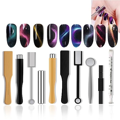 Hinourisha Nagelmagnet-Set, Katzenaugen-Magnet für Nägel, magnetische Magnetstifte, Sticks, Farbverlaufs-Designs, Werkzeuge, Nagelkunst-Magnete, Stifte für Frauen, Nägel, Magnetstab, Nagellack-Magnet Hinourisha Nagelmagnet-Set, Katzenaugen-Magnet für Nägel, magnetische Magnetstifte, Sticks, Farbverlaufs-Designs, Werkzeuge, Nagelkunst-Magnete, Stifte für Frauen, Nägel, Magnetstab, Nagellack-Magnet von Hinourisha
