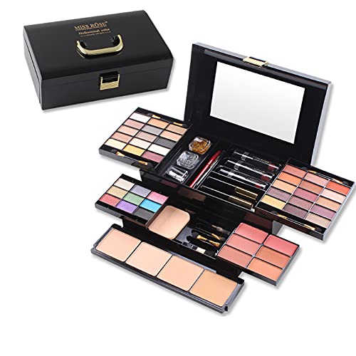Hinourisha Schminkkoffer Gefüllt, Alles in Einem Make Up Set Schminkkoffer Damen Gefüllt mit Schminke für Anfänger oder Profis, Schminke Set inklusive Lidschatten, Lipgloss, Rouge, Eyeliner, Mascara Hinourisha Schminkkoffer Gefüllt, Alles in Einem Make Up Set Schminkkoffer Damen Gefüllt mit Schminke für Anfänger oder Profis, Schminke Set inklusive Lidschatten, Lipgloss, Rouge, Eyeliner, Mascara von Hinourisha