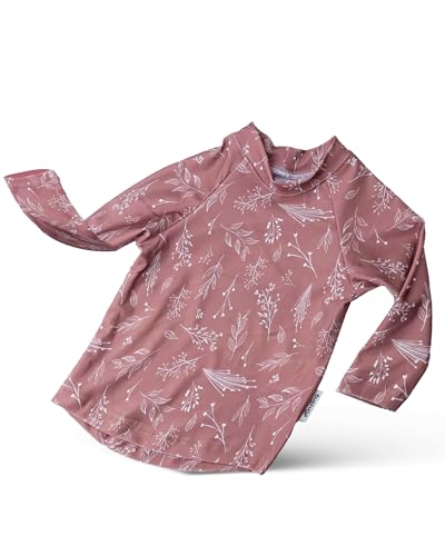 Hinzling UV Shirt Kinder Botanical Mocha (M - 74/80) – Langarm & UPF 50+ Sonnenschutz – Ökotex Zertifiziert & schadstofffrei – UV Kleidung Baby gemütlich & nachhaltig – Made in Europe von Hinzling