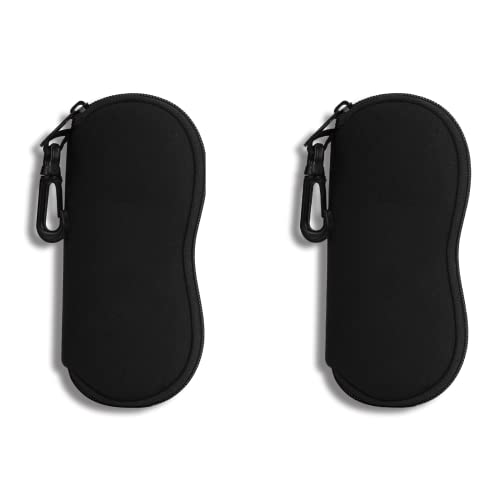Hion 2er-Pack Brillenetui Sonnenbrillen weicher Beutel mit Gürtelclip Ultraleichtes Neopren-Reißverschluss-Brillenetuis Bedruckte Sonnenbrillentasche für stilvolles tragbares Reise-Brillenetui Hion 2er-Pack Brillenetui Sonnenbrillen weicher Beutel mit Gürtelclip Ultraleichtes Neopren-Reißverschluss-Brillenetuis Bedruckte Sonnenbrillentasche für stilvolles tragbares Reise-Brillenetui von Hion