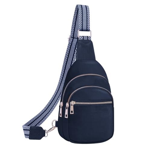 Hionion Kleine Leder-Tragetaschen für Damen, modischer Crossbody-Rucksack, Geldbörse, Umhängetasche, Blau dunkel, Kleine Umhängetasche Hionion Kleine Leder-Tragetaschen für Damen, modischer Crossbody-Rucksack, Geldbörse, Umhängetasche, Blau dunkel, Kleine Umhängetasche von Hionion