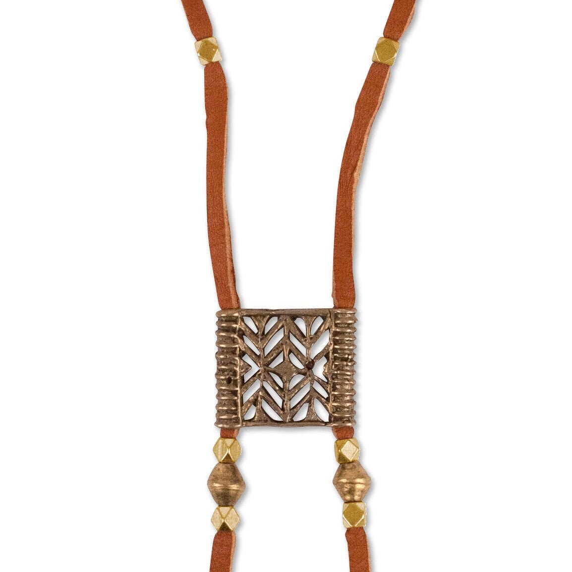 Akha Bolo Halskette | Messing/Leder Akha Bolo Halskette | Messing/Leder von HiouchiJewels
