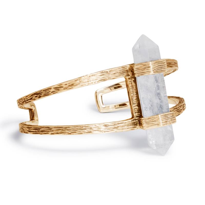 Crystal Armreif Wald | Gold/Quarz von HiouchiJewels