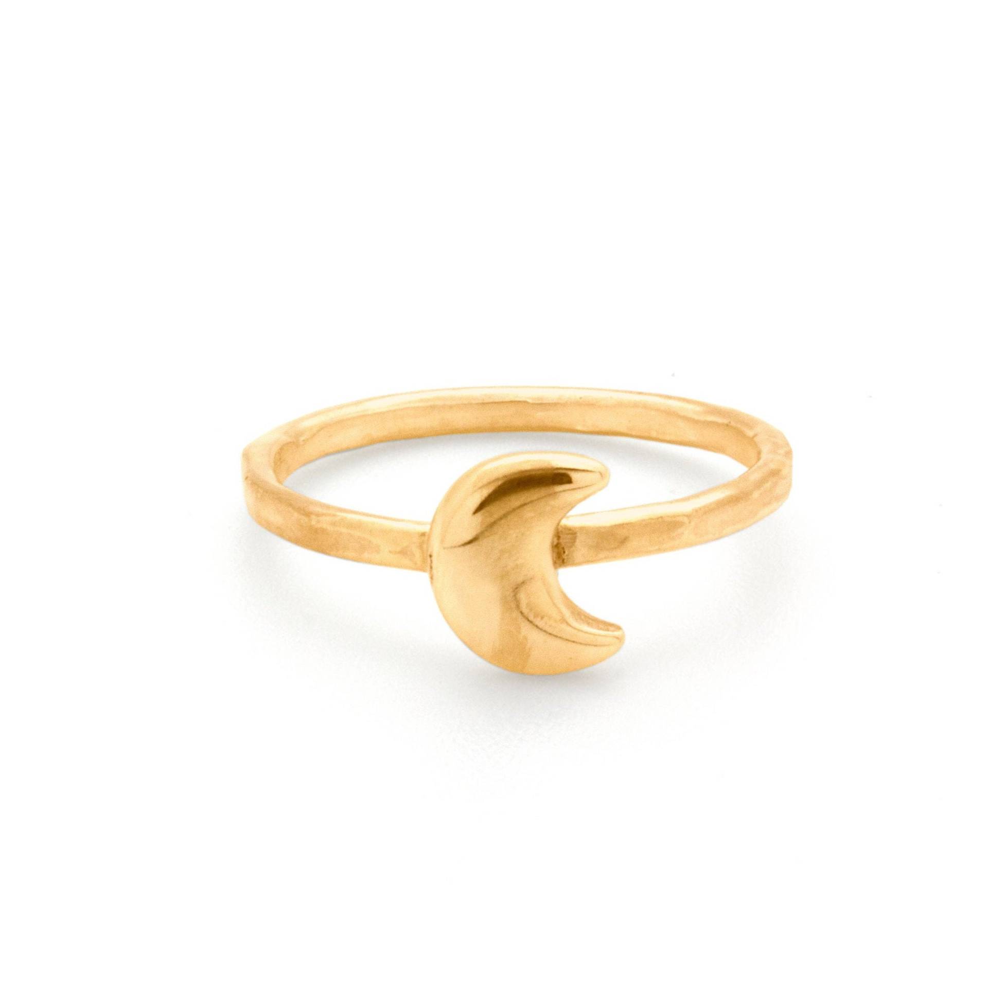 Mond Stapelring | Gold Mond Stapelring | Gold von HiouchiJewels