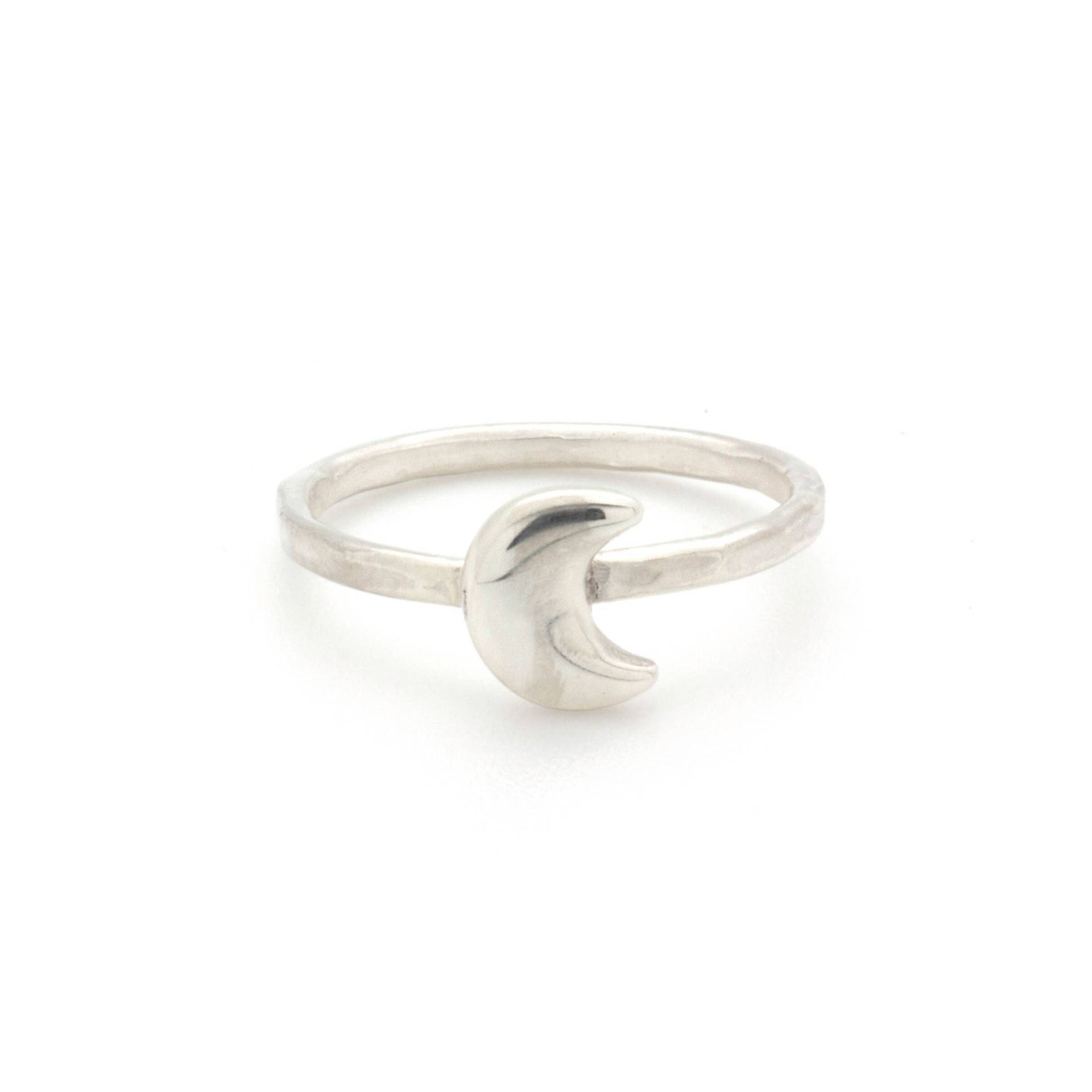 Mond Stapelring | Silber Mond Stapelring | Silber von HiouchiJewels