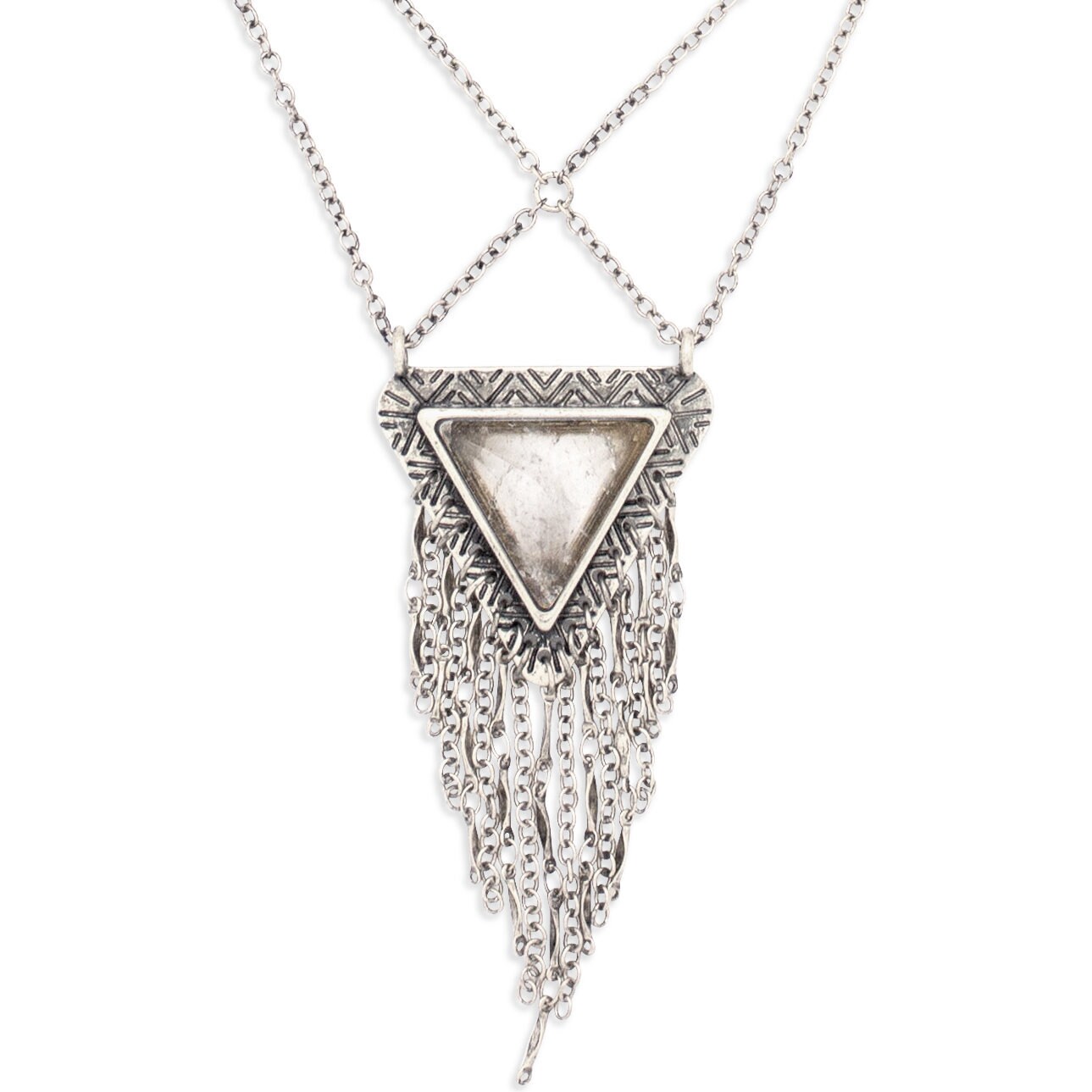 Tage Zu Kommen - Kristall Dreieck Halskette | Silber Tage Zu Kommen - Kristall Dreieck Halskette | Silber von HiouchiJewels