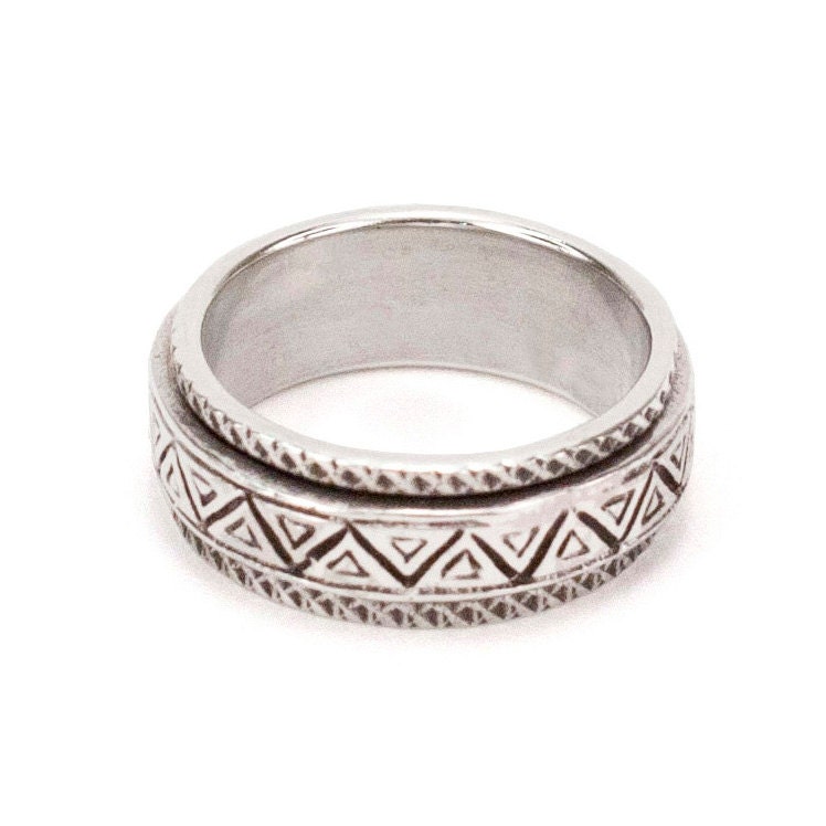 Triko Spinner Ring | Silber Triko Spinner Ring | Silber von HiouchiJewels