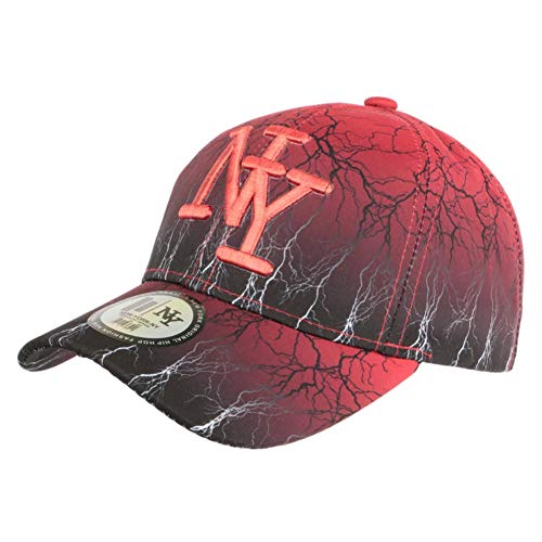 Eclyr Fashion NY Baseball Cap für Kinder, Rot und Schwarz, 7 bis 12 Jahre – Jungen Gr. Einheitsgröße, rot von Hip Hop Honour