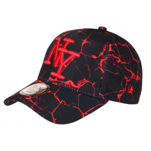 Hip Hop Honour Kinderkappe, Rot und Schwarz, Streetwear Eklyr NY 7 bis 12 Jahre – Größe: Einheitsgröße – Farbe: Rot – Jungen von Hip Hop Honour