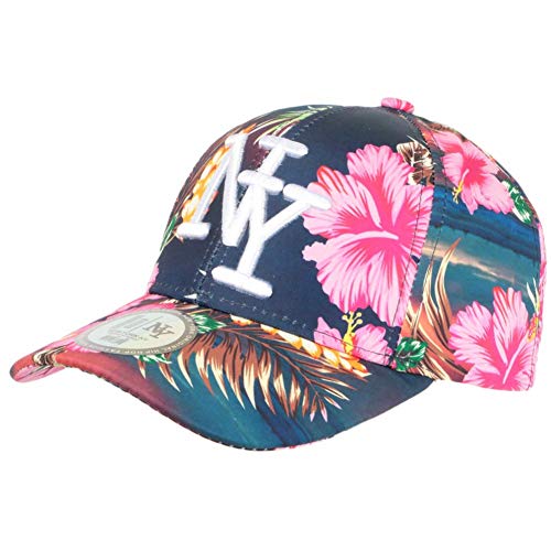 NY Baseball-Kappe, Marineblau, Blumen, Tropische Rosen, modisch, Hawai – Unisex Gr. Einheitsgröße, blau von Hip Hop Honour