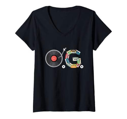 Damen O.G. - 80er 90er Jahre Old School Hip Hop T-Shirt mit V-Ausschnitt von Hip Hop Merch
