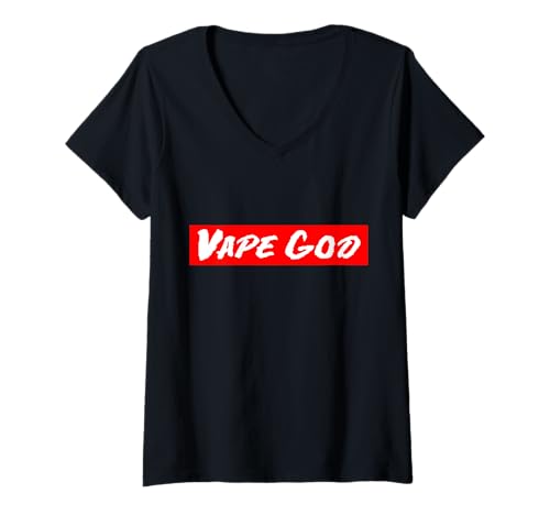 Damen Vape God - Lustiger Vaping Mod Cloud Tricks Aromatisierter Vape T-Shirt mit V-Ausschnitt Damen Vape God - Lustiger Vaping Mod Cloud Tricks Aromatisierter Vape T-Shirt mit V-Ausschnitt von Hip Hop Trap & Rapper Clothing Memes