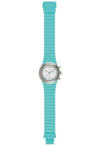 HIP HOP Armbanduhr Mann und Frau Chrono 39MM quadrante Weiss e uhrarmband in silizium, Metall blau, Werk Chrono QUARZUHR von HIP HOP