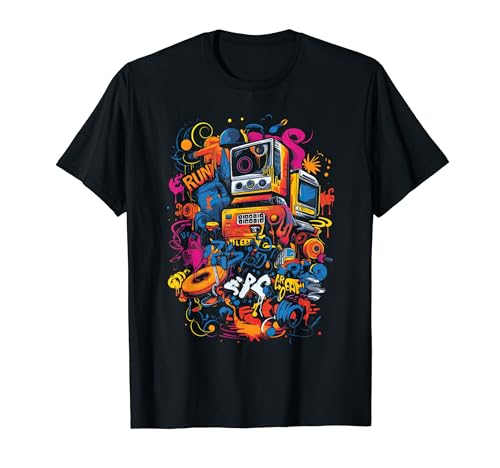 Hip Retro 80s New York Rapper Art 90er Jahre Hop Graffiti Oldschool Rap Boom Rap T-Shirt Schwarz S Crew-Ausschnitt Kurzarm Baumwolle 50% Polyester 50% Standardlnge Retro-Graffiti-Stil Damen Hip Retro 80s New York Rapper Art 90er Jahre Hop Graffiti Oldschool Rap Boom Rap T-Shirt Schwarz S Crew-Ausschnitt Kurzarm Baumwolle 50% Polyester 50% Standardlnge Retro-Graffiti-Stil Damen von Hip Retro 80s New york Rapper Art