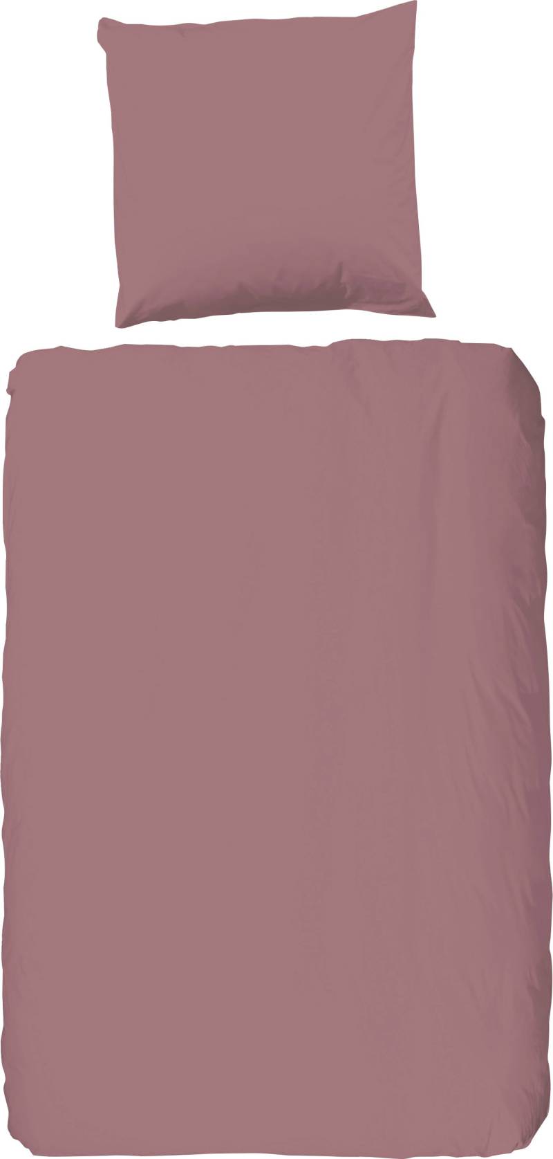 hip Bettwäsche "Hip Uni" 2 Stk. tlg. 100% Baumwolle, Mako-Satin, 135x200, Unifarben Weiß, Reißverschluss von Hip