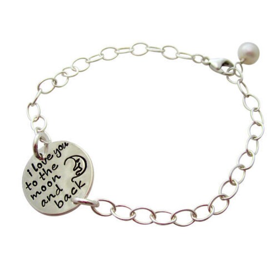 Ich Liebe Dich Bis Zum Mond Und Zurück Armband - Großmütter Mütter Bettelarmband Sterling Silber Hip Mom Schmuck Ich Liebe Dich Bis Zum Mond Und Zurück Armband - Großmütter Mütter Bettelarmband Sterling Silber Hip Mom Schmuck von HipMomJewelry