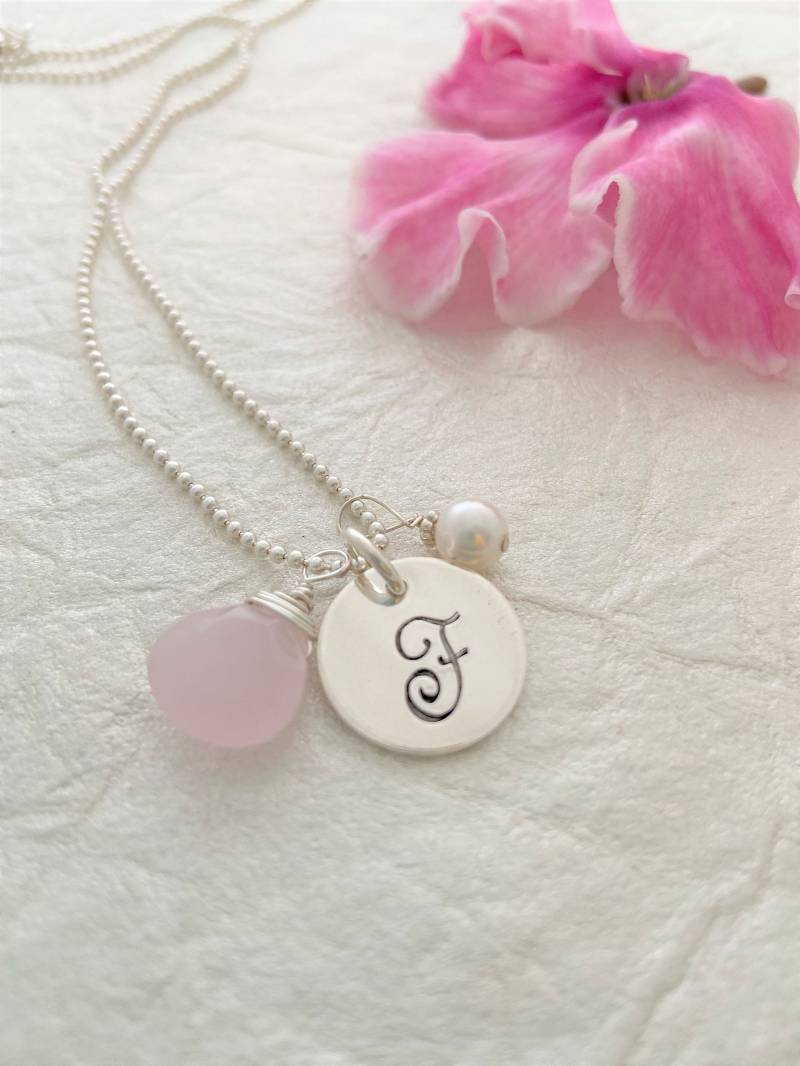 sterling Silber Initial Halskette sterling Silber Initial Halskette von HipMomJewelry