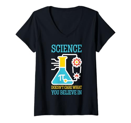 Damen Science Does Not Care What You Believe In T-Shirt mit V-Ausschnitt Damen Science Does Not Care What You Believe In T-Shirt mit V-Ausschnitt von HipTeez