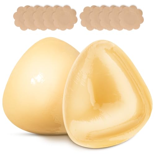 Klebebhs BH Push Up Pads - Klebe Pushpads Doppelseitig Klebende Nippelpads Push Up Selbstklebende Brustpolster für Frauen, Sticky Bra Ultra-sofortige Hebung für Sport-Badeanzüge, Kleid (A) von Hipidian