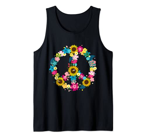 Hippie Geschenke für Damen Herren Kinder Mädchen 70er Jahre Kostüm Friedenszeichen Tank Top Hippie Geschenke für Damen Herren Kinder Mädchen 70er Jahre Kostüm Friedenszeichen Tank Top von Hippie Costume & Co.
