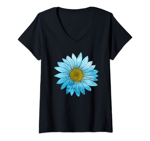Damen Gänseblümchen Liebe Flower Power Gänseblume Gärtnerinnen T-Shirt mit V-Ausschnitt Damen Gänseblümchen Liebe Flower Power Gänseblume Gärtnerinnen T-Shirt mit V-Ausschnitt von Hippie Geschenk Frieden Gänseblümchen Flower Power